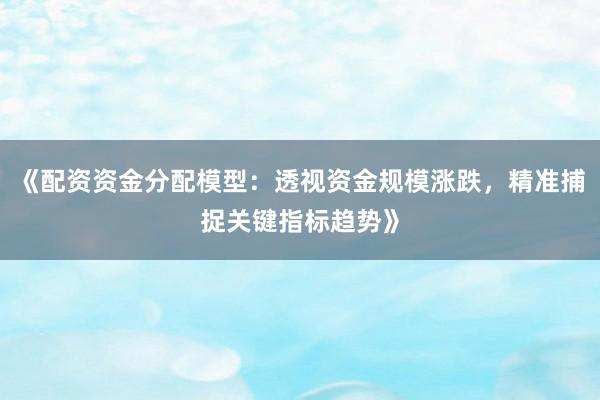 《配资资金分配模型：透视资金规模涨跌，精准捕捉关键指标趋势》