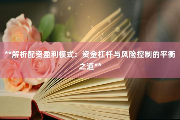 **解析配资盈利模式：资金杠杆与风险控制的平衡之道**