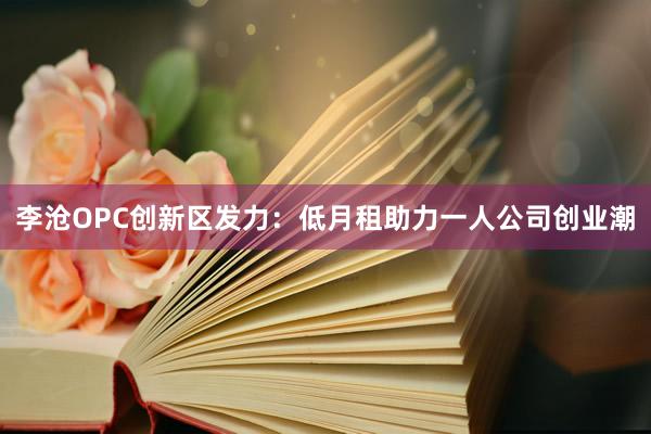 李沧OPC创新区发力:低月租助力一人公司创业潮