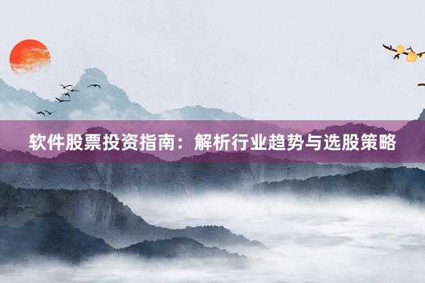 软件股票投资指南：解析行业趋势与选股策略