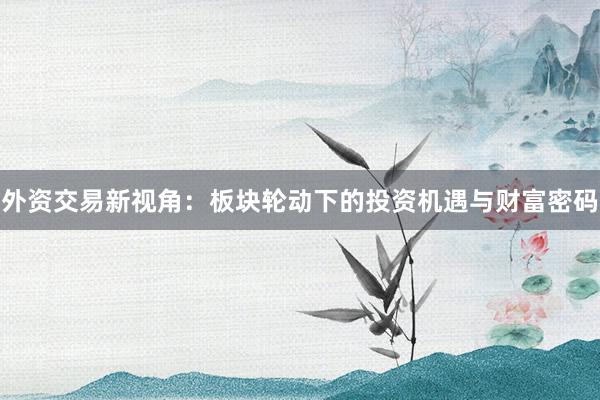 外资交易新视角：板块轮动下的投资机遇与财富密码