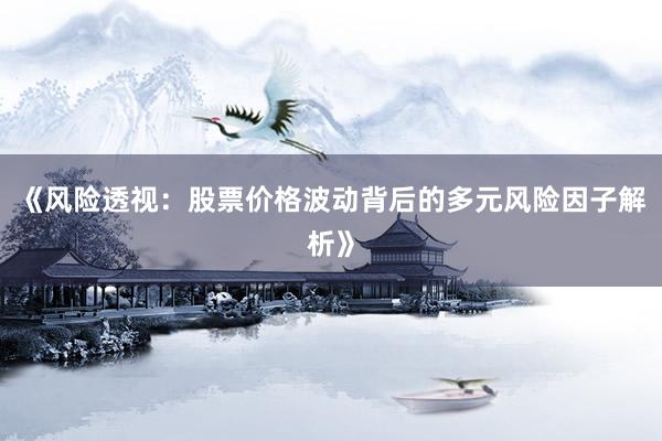 《风险透视：股票价格波动背后的多元风险因子解析》