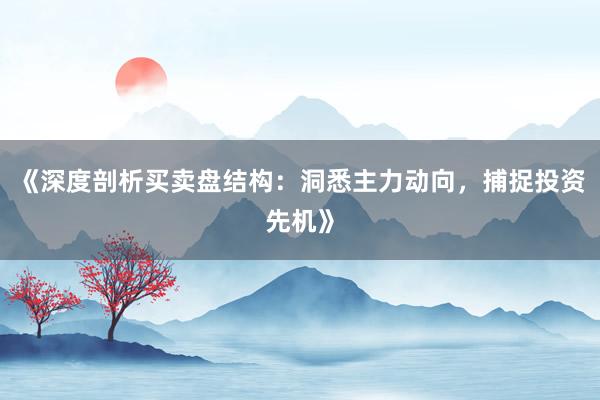 《深度剖析买卖盘结构：洞悉主力动向，捕捉投资先机》