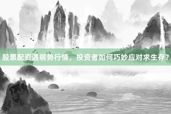 股票配资遇弱势行情，投资者如何巧妙应对求生存？