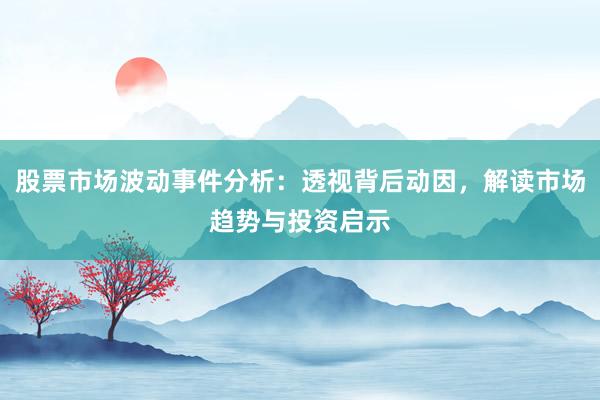 股票市场波动事件分析：透视背后动因，解读市场趋势与投资启示